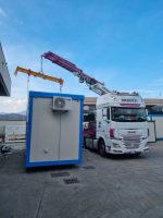 Monobloque oficina de ventas «Glass» 12×2,5 m – cristalera panorámica y aislamiento 100 mm (climatizado)