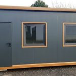 Pabellón de oficina 17 m² (6×2,9 m) – módulo habitable aislado 100 mm (anchura extra)