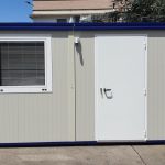 Monobloque prefabricado aislado 4x2 m para uso de oficina – equipamiento completo (nuevo)