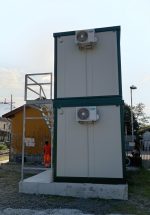 Monobloque oficina 6 m con baño y ducha – estructura reforzada apilable con aire acondicionado