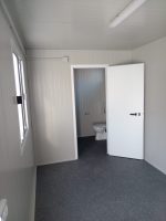 Monobloque oficina 6 m con baño y ducha – estructura reforzada apilable con aire acondicionado