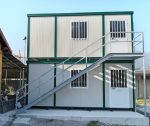Monobloque oficina 6 m con baño y ducha – estructura reforzada apilable con aire acondicionado