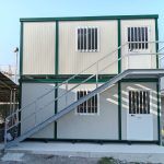Monobloque oficina 6 m con baño y ducha – estructura reforzada apilable con aire acondicionado