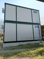 Monobloque oficina 6 m con baño y ducha – estructura reforzada apilable con aire acondicionado