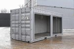 Contenedor de 20 pies modificado con 2 puertas enrollables laterales (repintado)