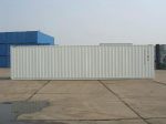 Contenedor 40 pies High Cube (HC) nuevo «primer viaje» – blanco (12 m x 2,90 m)