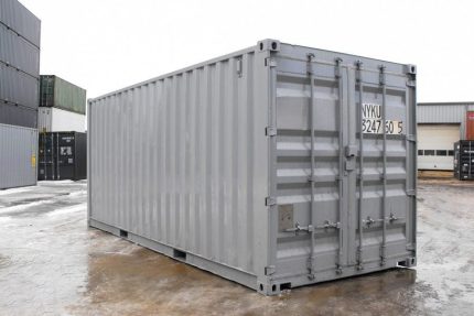 Contenedor de 20 pies modificado con 2 puertas enrollables laterales (repintado)
