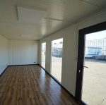 Módulo prefabricado 18 m² (6x3 m) – diseño moderno y aislamiento 100 mm (oficina/showroom)