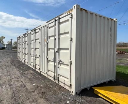 Contenedor 40 pies High Cube «Open Side» – apertura lateral total (4 puertas tipo libro)