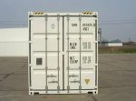 Contenedor 40 pies High Cube (HC) nuevo «primer viaje» – blanco (12 m x 2,90 m)